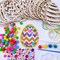 32 Sets Wooden Easter Ornaments Decorations DIY Easter Craft Kits Assorted Paintable Unfinished Wood Laser Cut Easter Egg Ornaments Pom-poms for Kids Easter Spring Classroom Home Activity Art Project